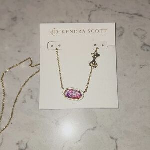 Kendra Scott x Loveshackfancy Purple Sunny Meadow Necklace Bow Elisa READ